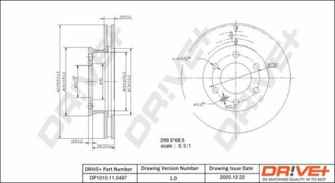 DP1010.11.0497 Drive+ - Гальмівний диск