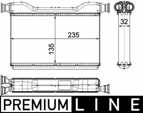 Радиатор печки F01-14/F07/F10/F11 2.0-6.0 08- (Premium Line! OE)