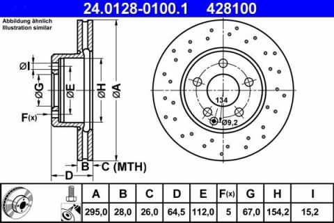 Диск тормозной (передний) MB C-class (W204/S204/C204) 07-14 (295x28)