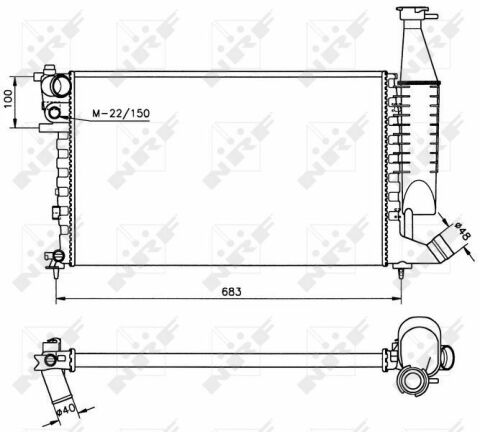 Радіатор охолодження Citroen Berlingo 1.1/1.4/1.6/1.8 96-