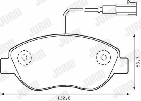 JURID FIAT Гальмівні колодки передн.Doblo,Grande Punto,Panda,Qubo,Citroen Nemo 03-