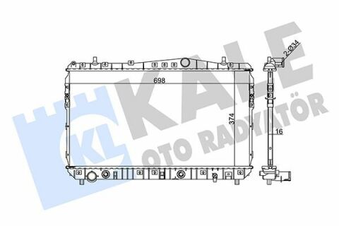 KALE CHEVROLET Радіатор охолодження Tacuma 1.6/2.0