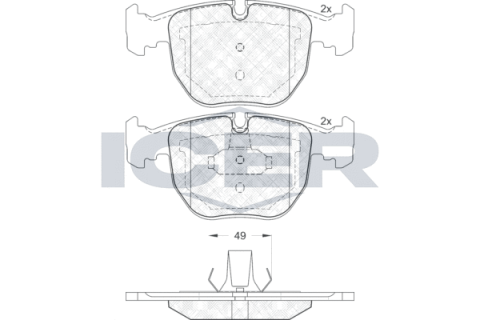 Колодки гальмівні (передні) BMW 5 (E39) 96-04/7 (E38) 94-01/X3 (E83) 06-11/X5 (E53) 00-06