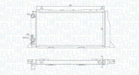 MAGNETI MARELLI Радиатор AUDI 80 D/TD [350213406000]