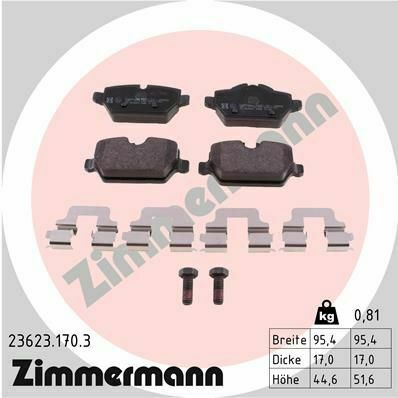 Колодки гальмівні (задні) BMW 3 (E90/E92) 04-11/1 (E81/82/87) 03-13 (Lucas-Girling)(з аксесуарами)