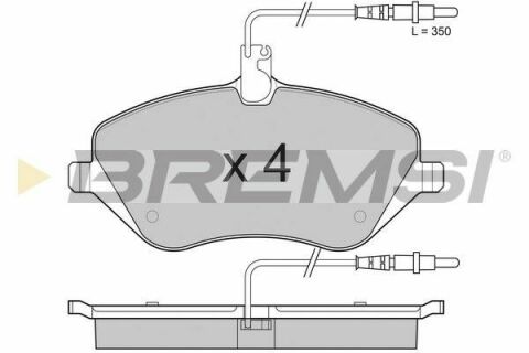 Гальмівні колодки пер. Peugeot 407/607 04- (TRW) (162,3x79,1x18,4)