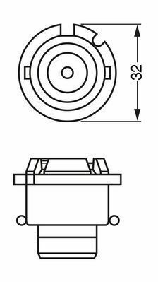 Автолампа D2R 85V 35W P32d-3