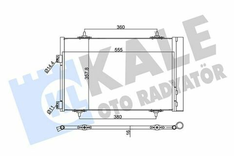 KALE CITROEN Радиатор кондиционера C5 III 1.6HDI 08-,Peugeot 407/508