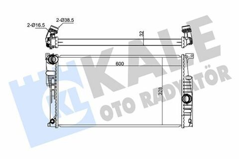 KALE BMW Радиатор охлаждения 1/2/3 F30,4 2.0/2.0d/3.0d