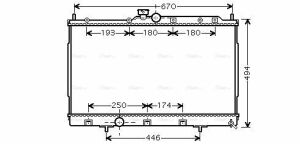 Радіатор охолодження OUTLANDER I (CU_W) 2.0 02- (механіка) MITSUBISHI