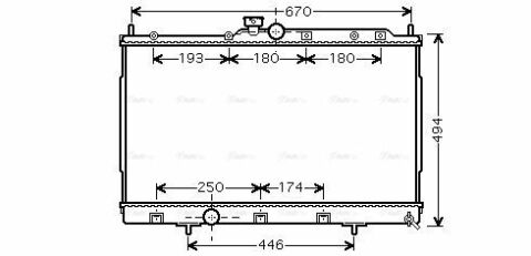 Радіатор охолодження OUTLANDER I (CU_W) 2.0 02- (механіка) MITSUBISHI