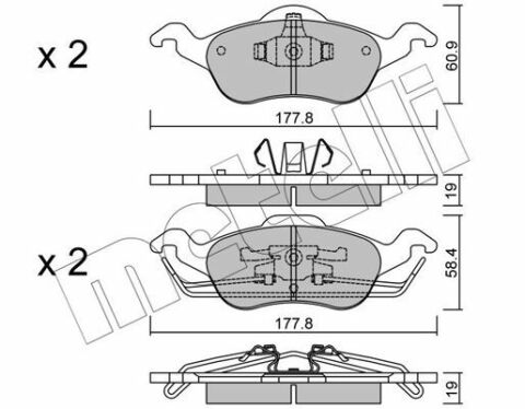 Колодки гальмівні (передні) Ford Focus 98-05