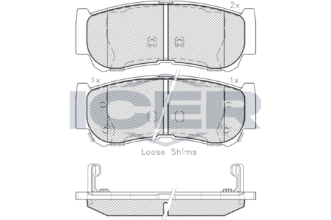 Колодки тормозные (задние) Hyundai Santa Fe II 06-12/H-1 01-07