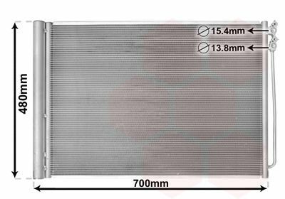 Радіатор кондиціонера BMW 5 (F10/F11)/6 (F12/F13) 08-18 B47/N20/N47/N53/N54/N55/N57/N63