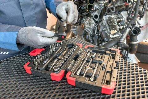 набор инструментов комбинированный 1/4" (головки, головки со вставкой) 46 ед. (хромированные)