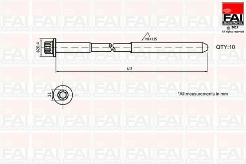 FAI ROVER Болти головки блоку 200/25/400/45