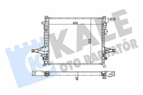 KALE VOLVO Радіатор охолодження XC90 2.4/4.4 02-