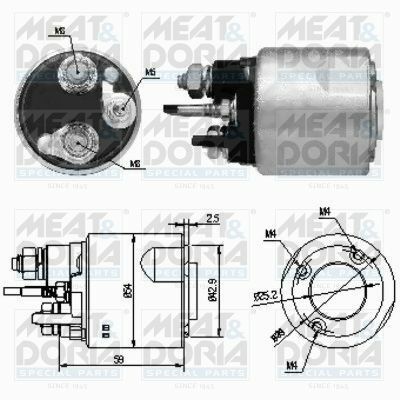 Реле стартера, що втягує, LOGAN 1.5 dCi 07-11, RENAULT CLIO III (BR0/1, CR0/1) 1.5 dCi 05-12 DACIA