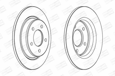 CHAMPION MAZDA Диск тормозной задн.&quot;15&quot; Mazda 3/5 1.8/2.0/2.3