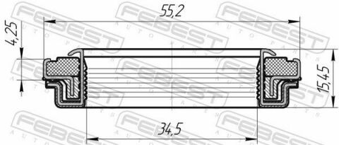 Сальник полуоси 34.5x55.2x4.25x15.45 Captiva/Antara 06-