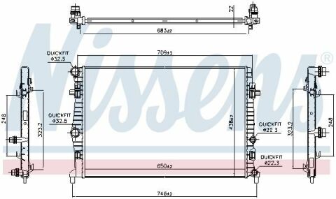 Радиатор AUDI A 3/S 3 (8V) (12-) 1.4 GAS