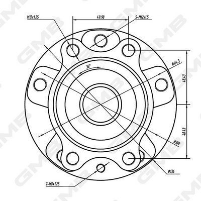 Ступица колеса qashqai 1.2-2.0 13- nissan