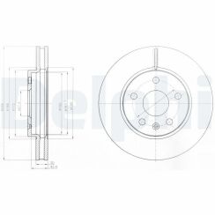 Диск тормозной передний Insignia 08- OPEL