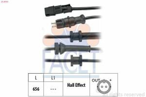 Датчик ABS Renault Laguna 01 зад Л/пр (603 mm)