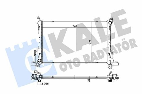 KALE OPEL Радиатор охлаждения Vivaro,Renault Trafic III,Nissan,Fiat 1.6dCi 14-