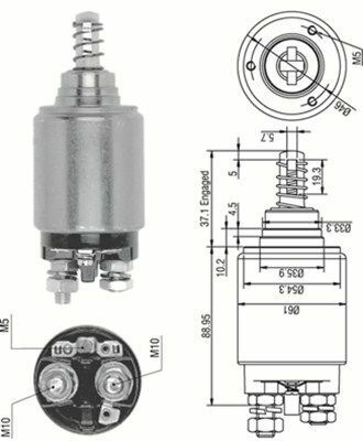 MAGNETI MARELLI Реле стартера, що втягує, OPEL KHD CASE STEYR [940113050252]