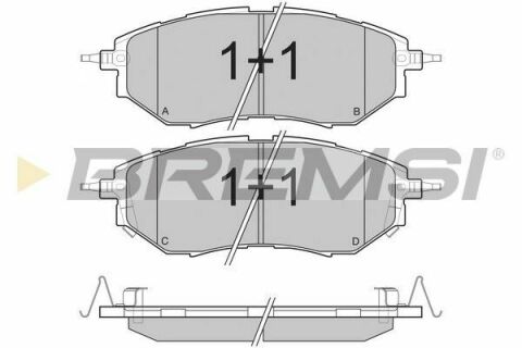 Гальмівні колодки пер. Subaru Legacy IV/Outback 03- (akebono)