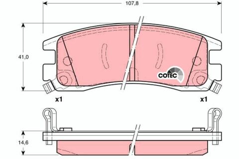 Колодки гальмівні BUICK (GM) - CADILLAC (GM) - OPEL - PONTIAC (GM) - VAUXHALL Park Avenue/R