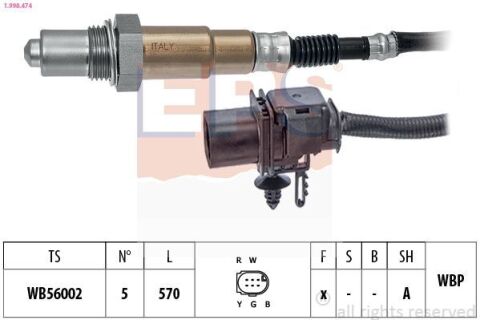 Ламбда-Зонд GRAND CHEROKEE IV (WK, WK2) 3.0 CRD V6 4x4 11-, WRANGLER III (JK) 2.8 CRD 07-