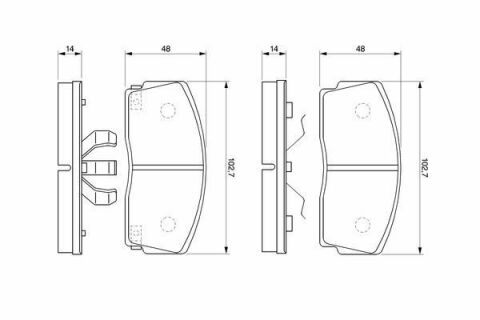 Колодки гальмівні передні CHARADE 87-93 DAIHATSU