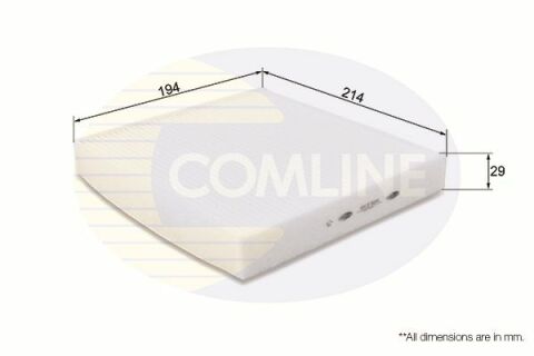 EKF185 Comline - Фильтр салона (аналог WP9290/LA395)