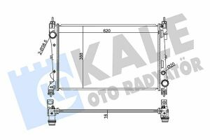 KALE FIAT Радіатор охолодження Doblo 1.3d/1.4 10-