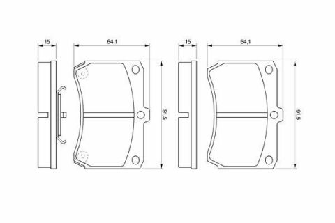 Колодки тормозные (передние) Mazda 323 85-90