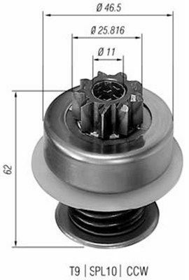 MAGNETI MARELLI Бендикс (z=9) VW Golf, Jetta1,6/1,8/1,9D/1,5D,T-2 1,6-2,0 [940113020088]