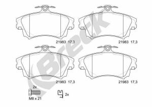 Колодки гальмівні (передні) Mitsubishi Carisma 95-06/Colt 04-13/Volvo V40/S40 95-06