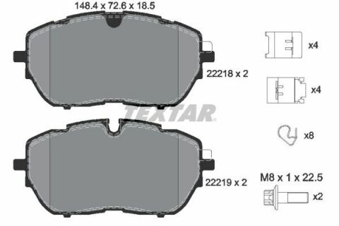 Колодки тормозные (передние) Peugeot 308 II 13-/508 II 18- (Bosch) (с аксессуарами)