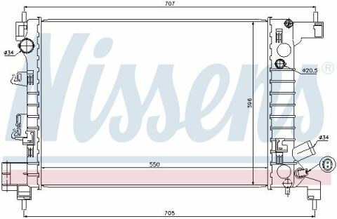 Радиатор CT GMC AVEO(11-)1.2 i(+)[OE 95460091]