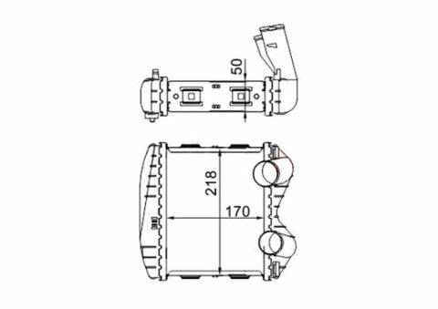 Радиатор интеркулера Smart Fortwo/Roadster 07 03-07