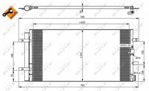 Радіатор кондиціонера Audi A4/A5/A6/A7/Q5/Porsche Macan 1.8-4.0 07-