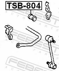 Втулка стабілізатора (заднього) Lexus RX 00-08 (d=14mm)