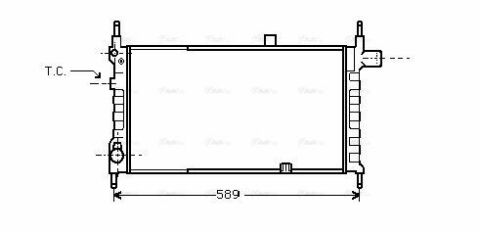 Радіатор охолодження KADETT E 1,3 OHC 84-89 OPEL