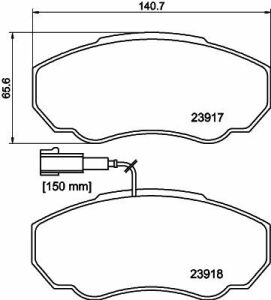 Гальмівні колодки перед. Ducato/Jumper/Boxer 02-06 (1.4t)