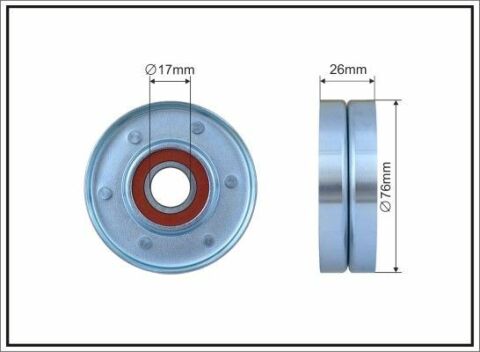 Ролик генератора VW Golf V 1.4 TSI 05-10 (натяжний) (76x26)