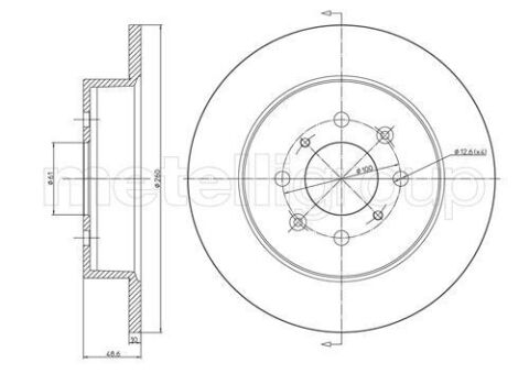 Диск тормозной (задний) Honda Civic 00-05 (260x10)