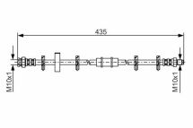 Гальмівний шланг передній RITMO, UNO 83-85 FIAT Гальмівний шланг передній RITMO, UNO 83-85 FIAT