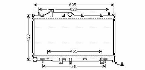 Радиатор охлаждения forester 2.0 13-
